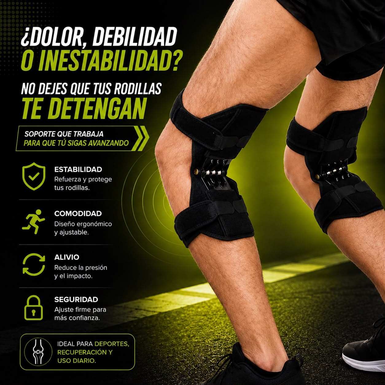 Rodillera con soporte metalico