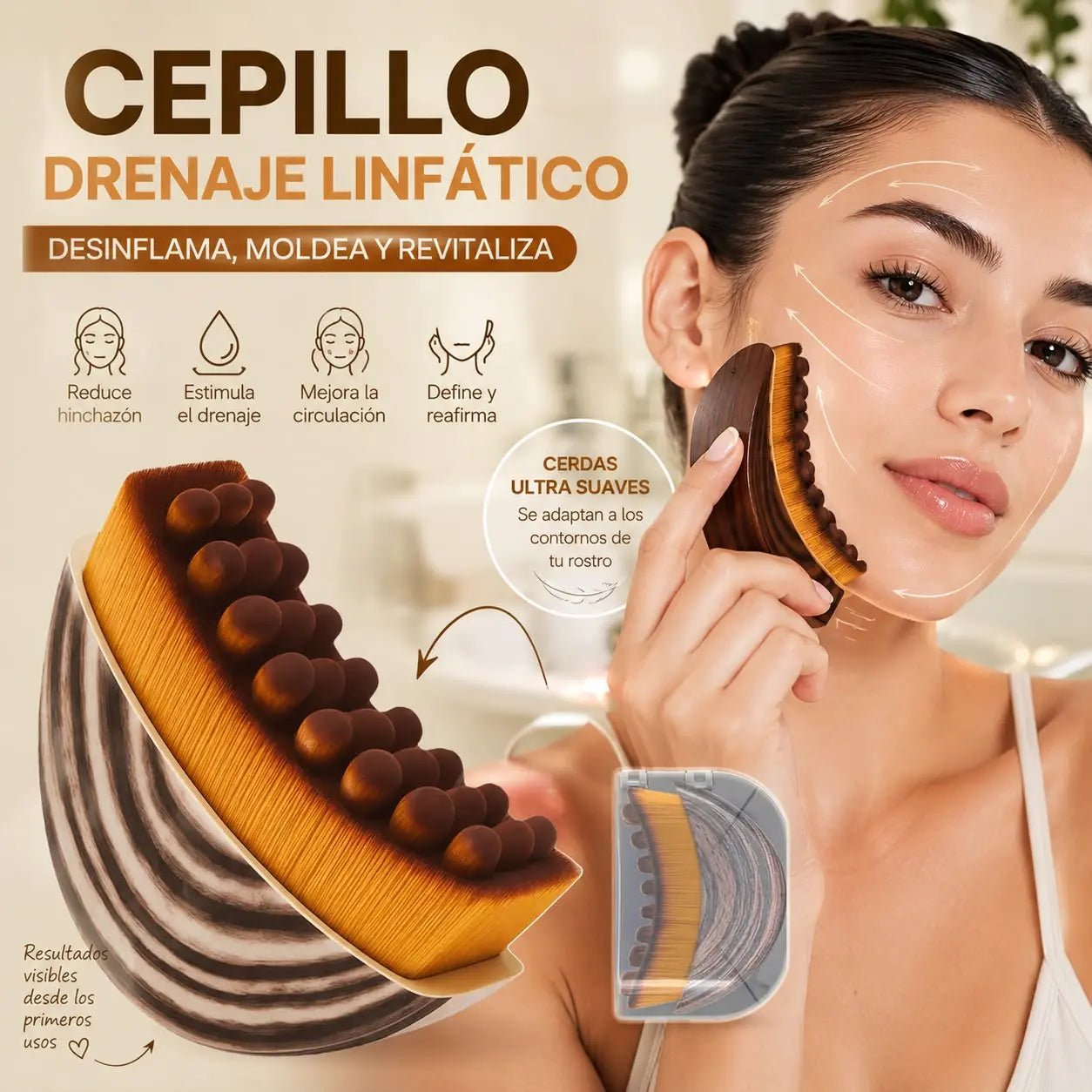 Cepillo drenaje linfatico