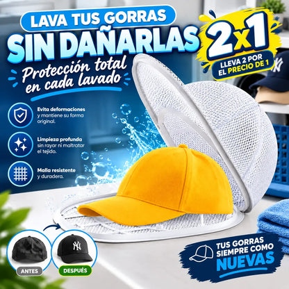 Lavadora Con Malla Protectora De Gorras x2