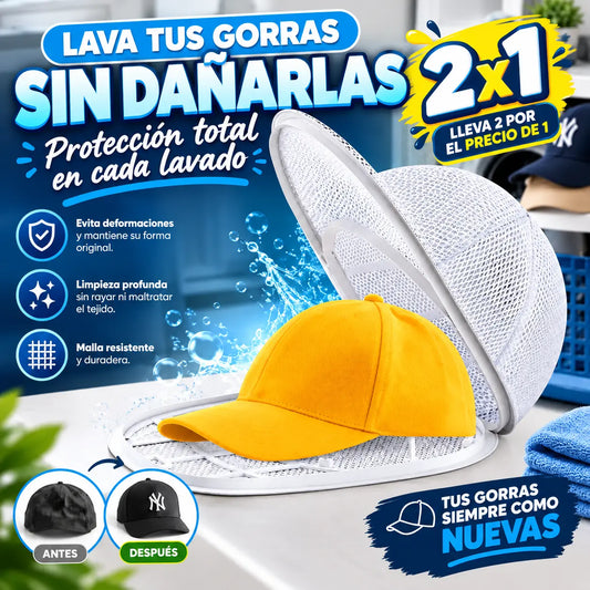 Lavadora Con Malla Protectora De Gorras x2