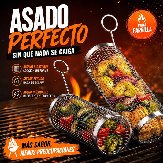 Kit parrillas cilindricas para asados