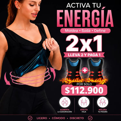 Faja Chaleco Termico Reductor pack 2x1