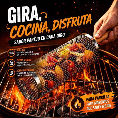 Kit parrillas cilindricas para asados