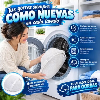 Lavadora Con Malla Protectora De Gorras x2