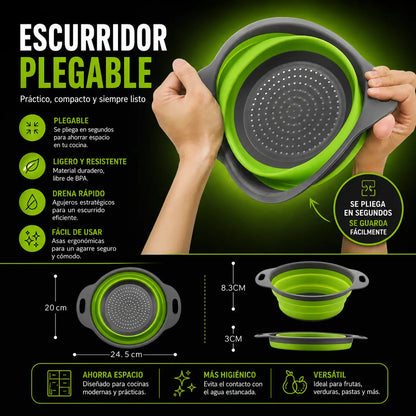 Colador Escurridor Plegable Expandible