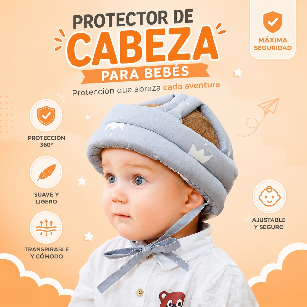 Protector de cabeza para bebé