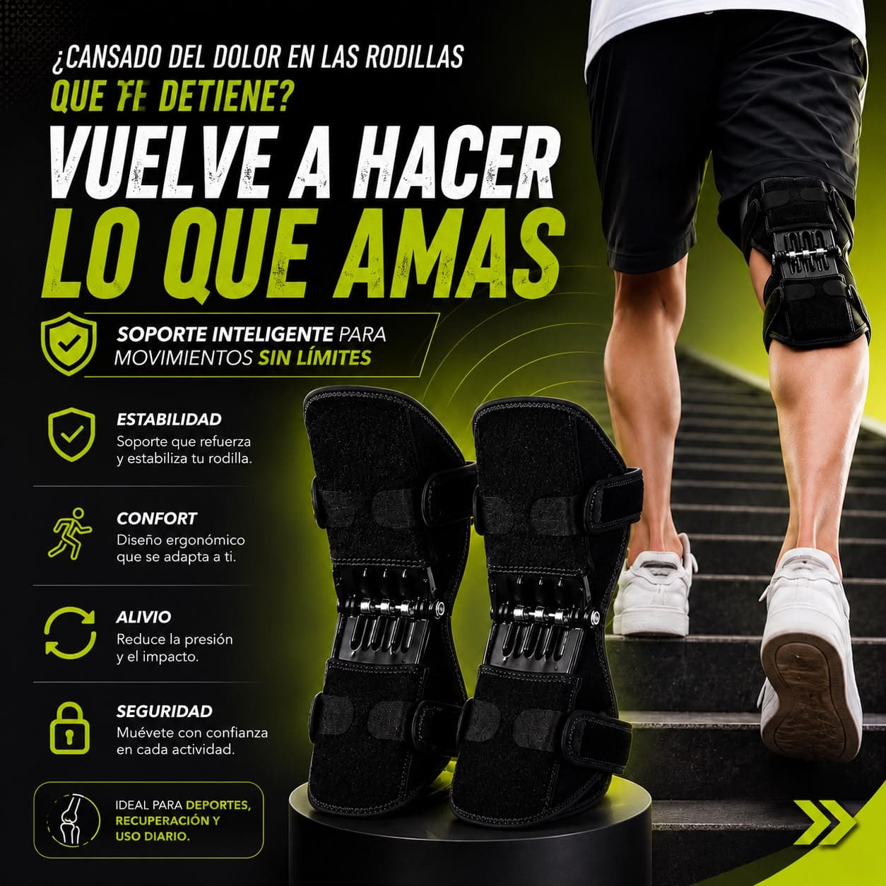 Rodillera con soporte metalico