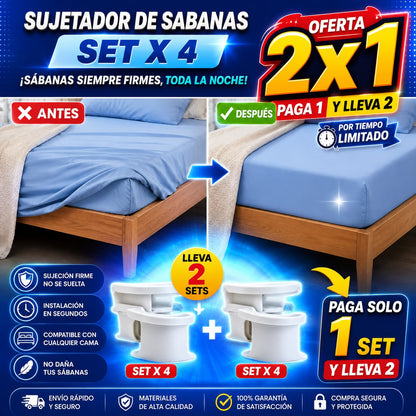 SUJETADOR DE SABANAS Set x 4