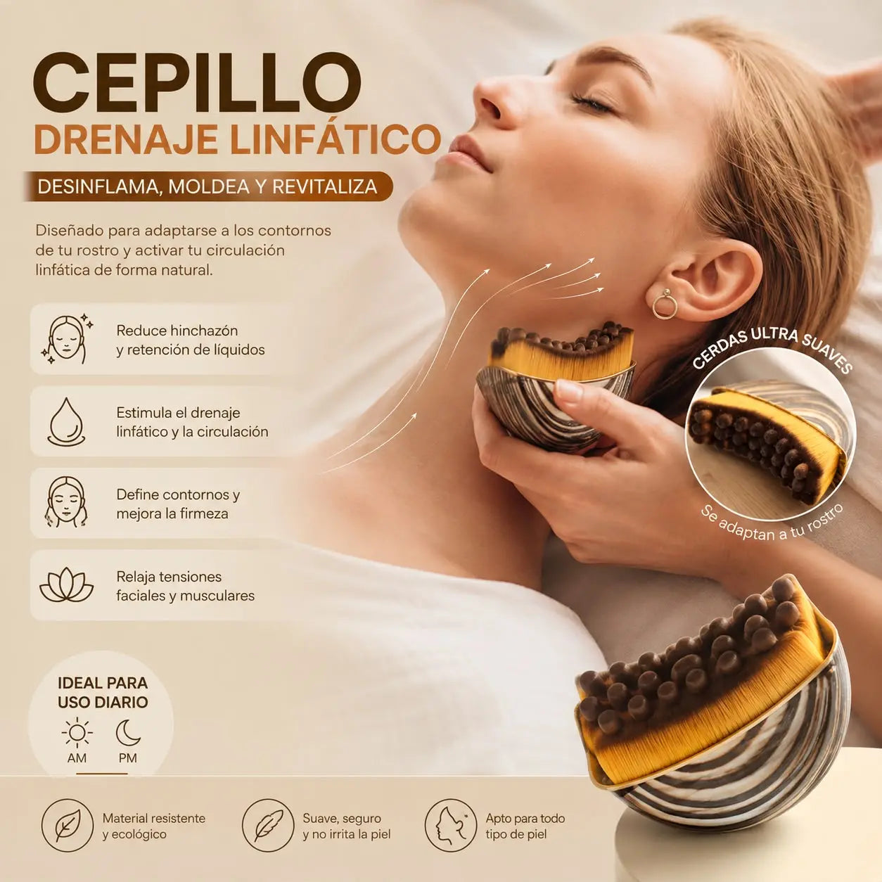 Cepillo drenaje linfatico