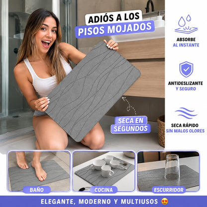 Tapete y Escurridor Absorbente Piedra Diatomita