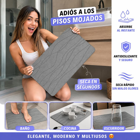 Tapete y Escurridor Absorbente Piedra Diatomita