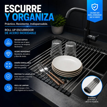 Rejilla escurridora enrollable multiusos