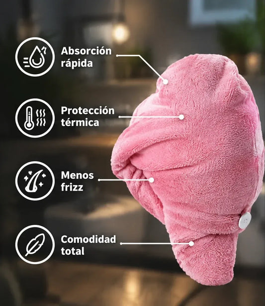 Toalla De Microfibra Secado De Cabello